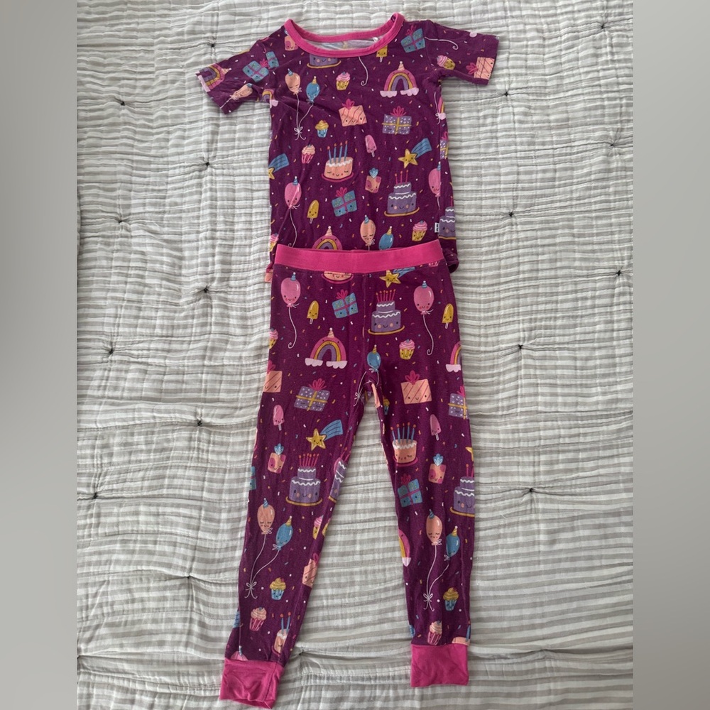 Little Sleepies Purple Celebration Pajama Set